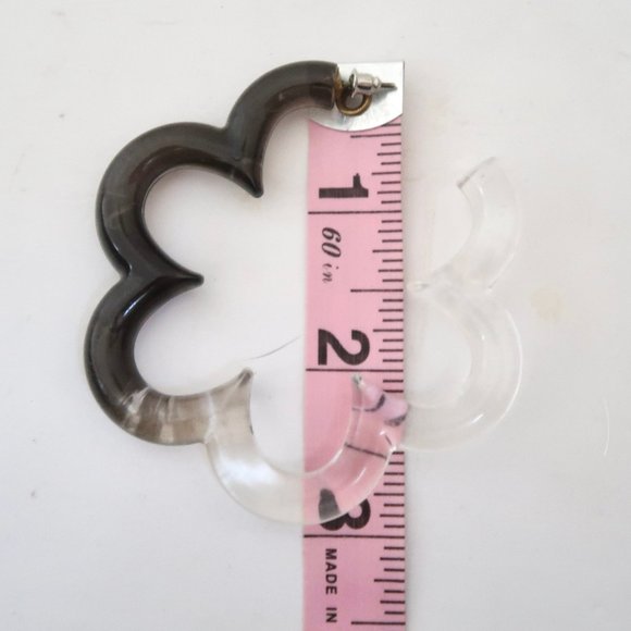 Vtg 80s Novelty large hoop earrings 2 pr lot - Picture 5 of 5